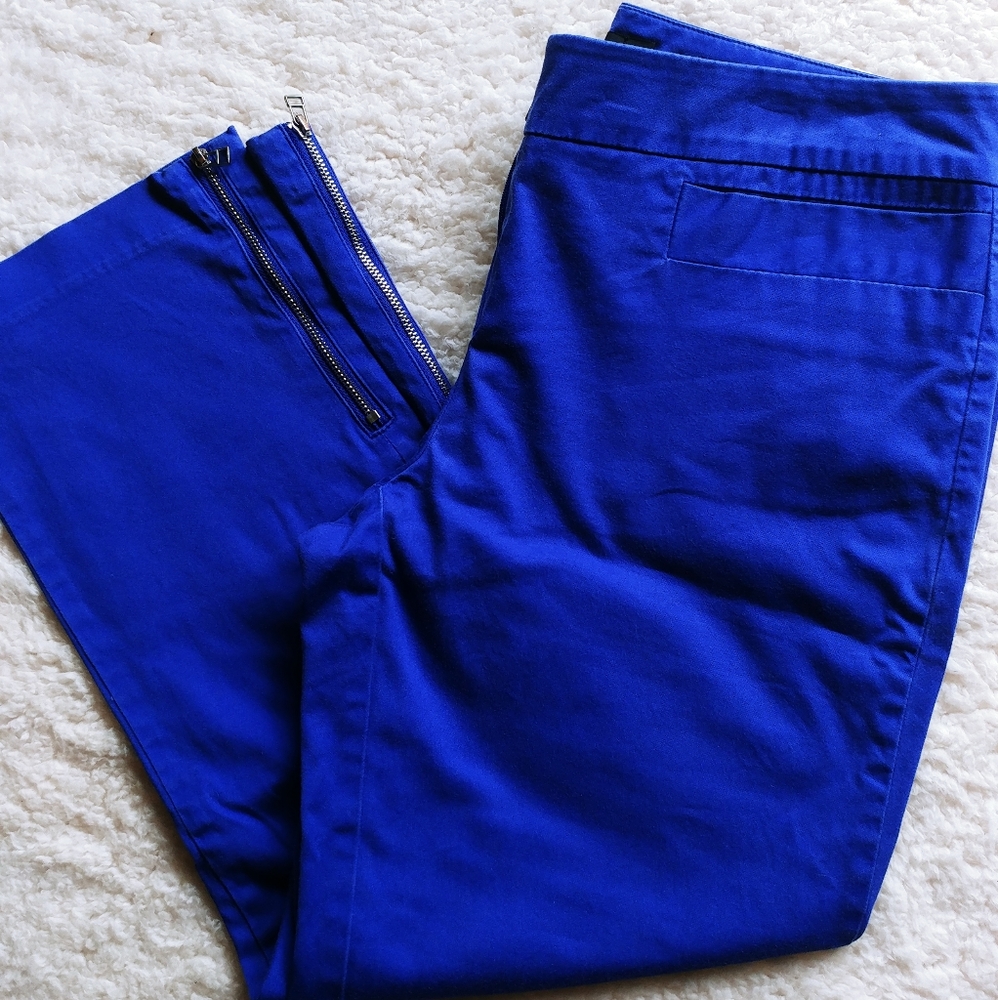 Royal blue cropped pants